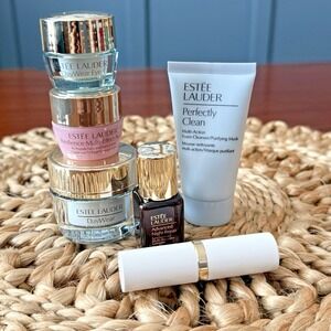 Estée‎ Lauder Travel Size Skincare Set + Lipstick (6 Pc) New Unused